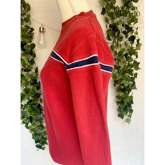 Old Navy Red Navy White Stripe Cotton Sweater Long sleeve Top Kids 12 Women's XS - Picture 5 of 8